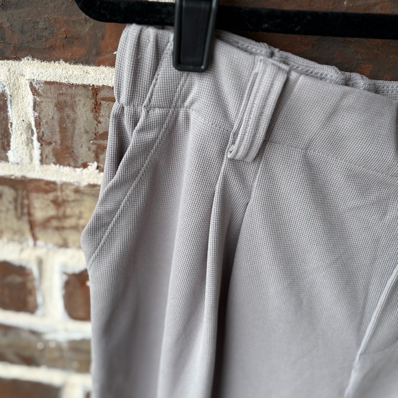 HALARA High Waist Waffle Knit Wide Leg Pants Gray Size Large Long NWT - Picture 6 of 11